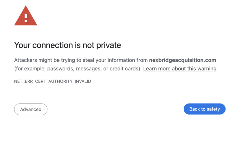 Nexbridgeacquisition.com Under Scrutiny